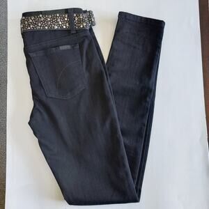 NEW Joe's Jeans Black Skinny Jeans w/Bling Belt Size 27